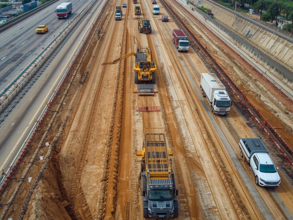Road Construction Site - Large-Scale Fleet Optimization